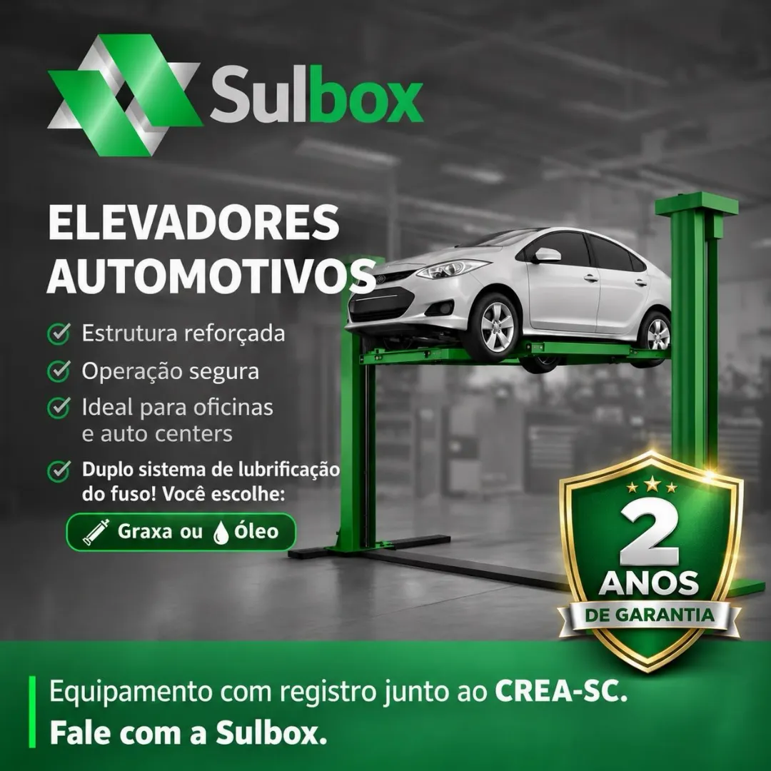 Mais segurança, mais produtividade e 2 anos de garantia. Os elevadores automotivos ideais para sua oficina ou auto center. 📞 Fale com a S…